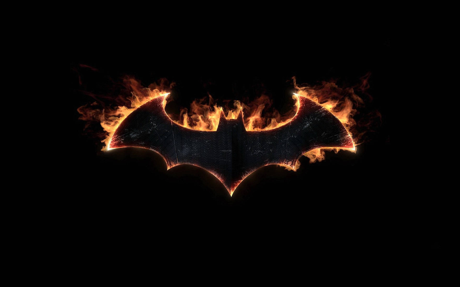Fiery Batman Logo Background