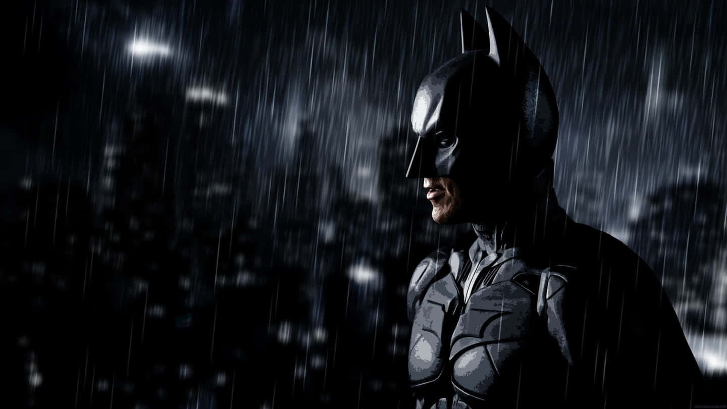 Fiery Batman With Sword Background