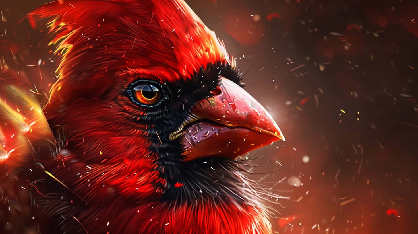 Fiery Cardinal Artwork Background