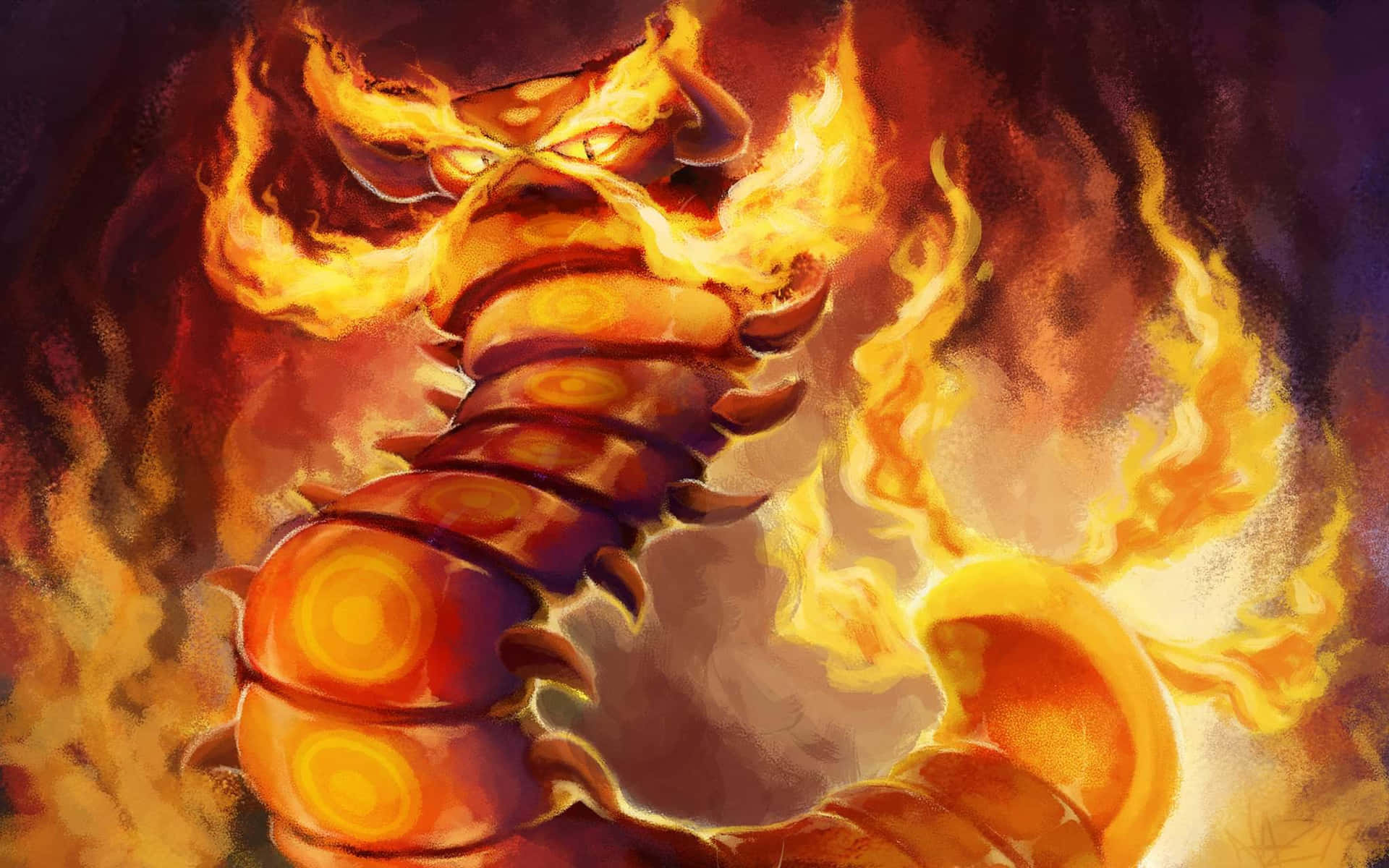 Fiery Centiskorch Graphic Background
