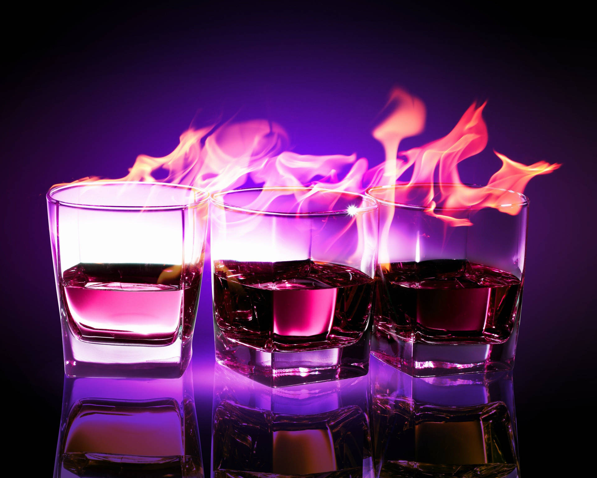 Fiery Cocktail Delight Background