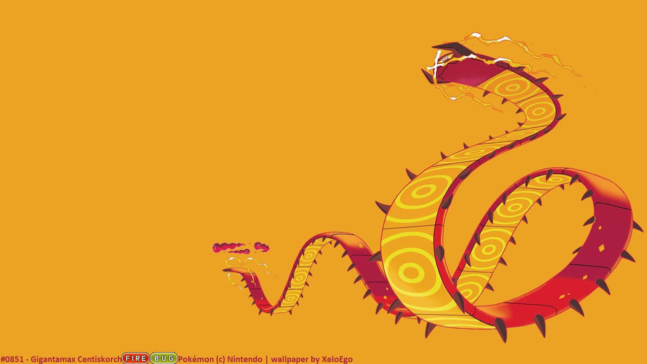 Fiery Confrontation - A Magnificent Display Of Centiskorch's Power Background