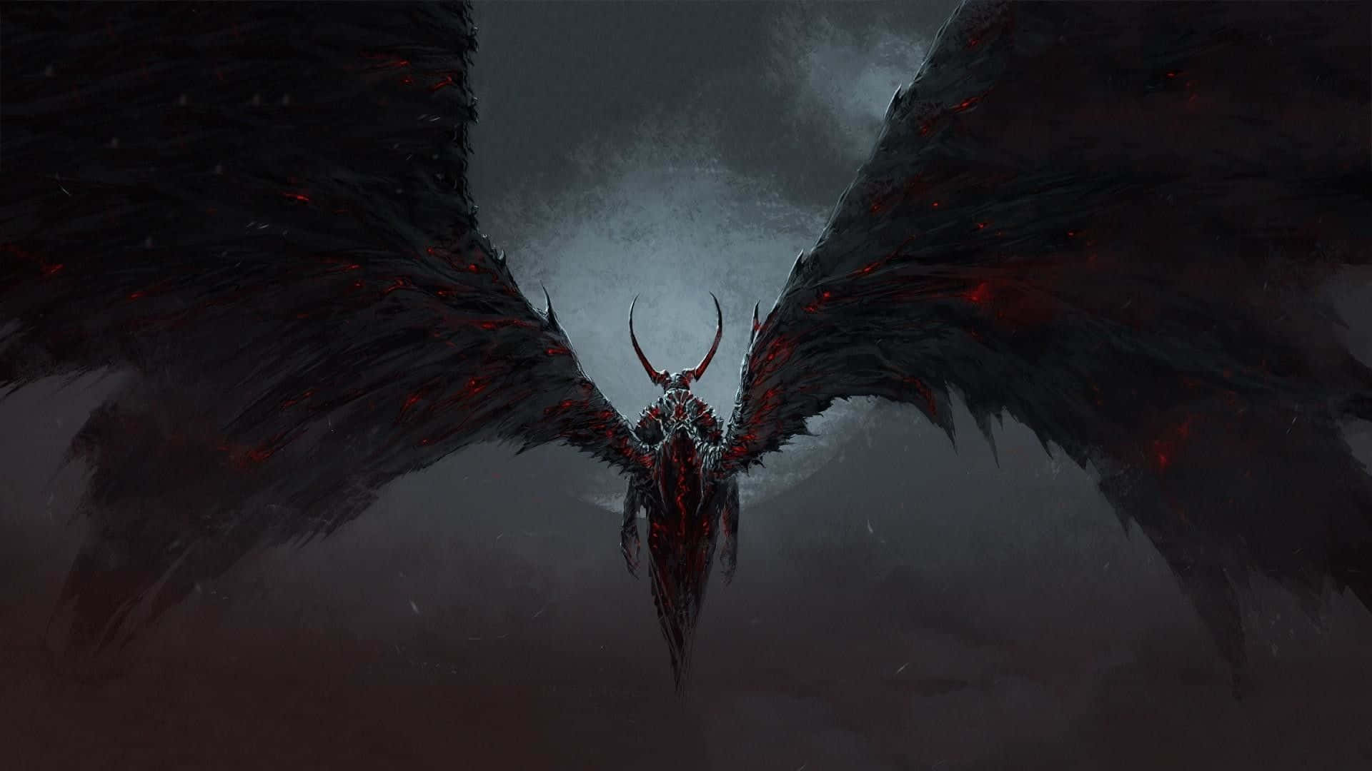Fiery Demon Unleashed Background
