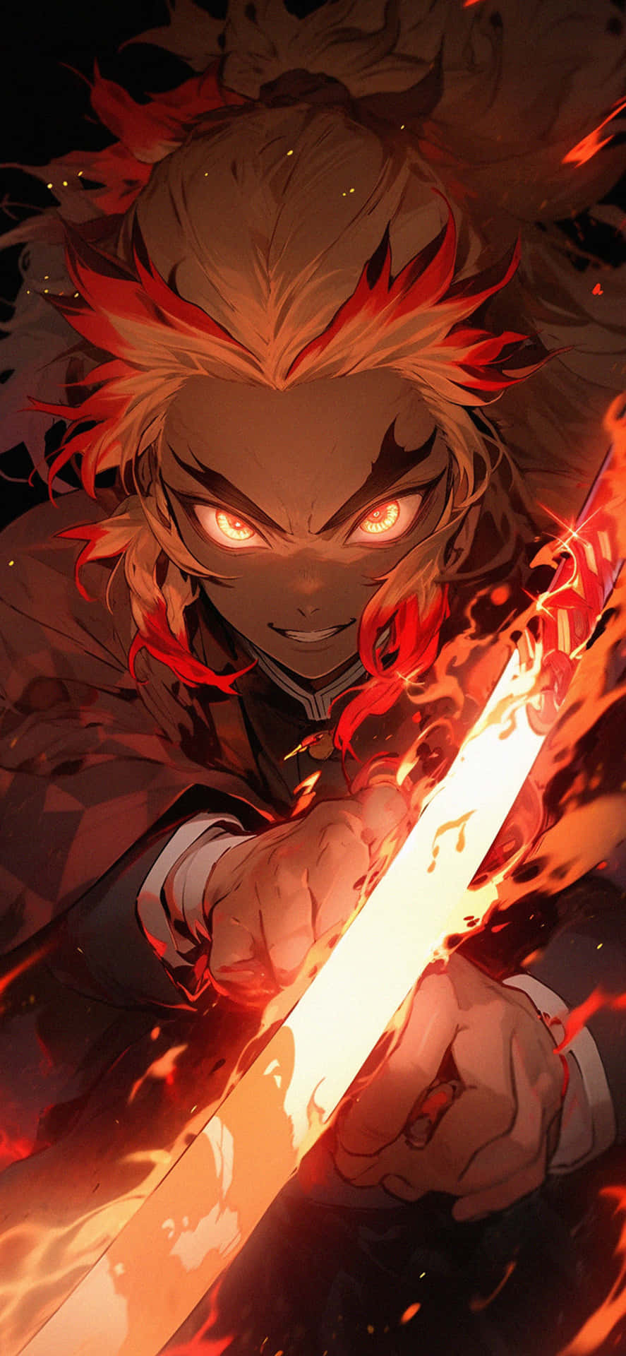 Fiery_ Demon_ Warrior_ Art Background