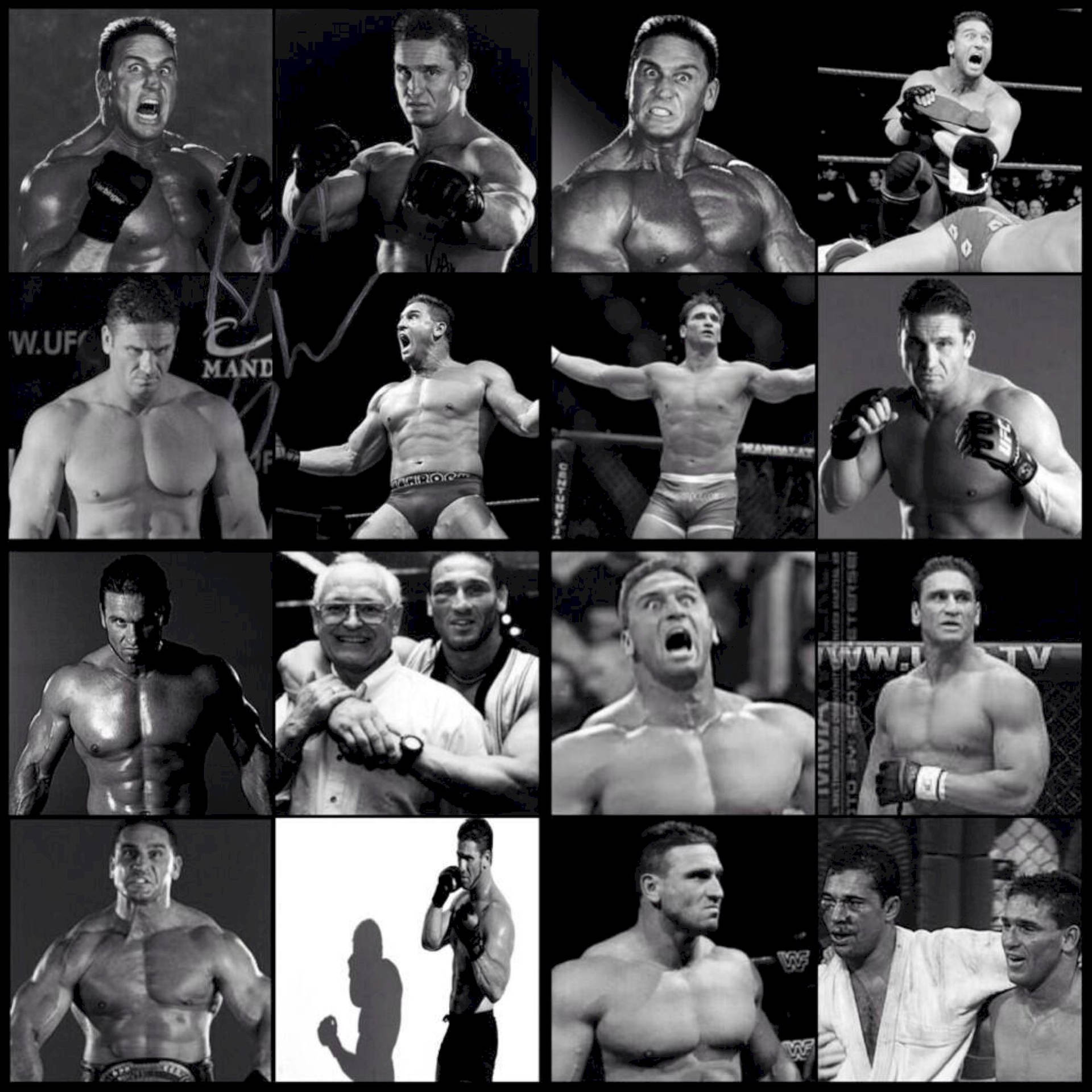 Fiery Faces Of Ken Shamrock Background