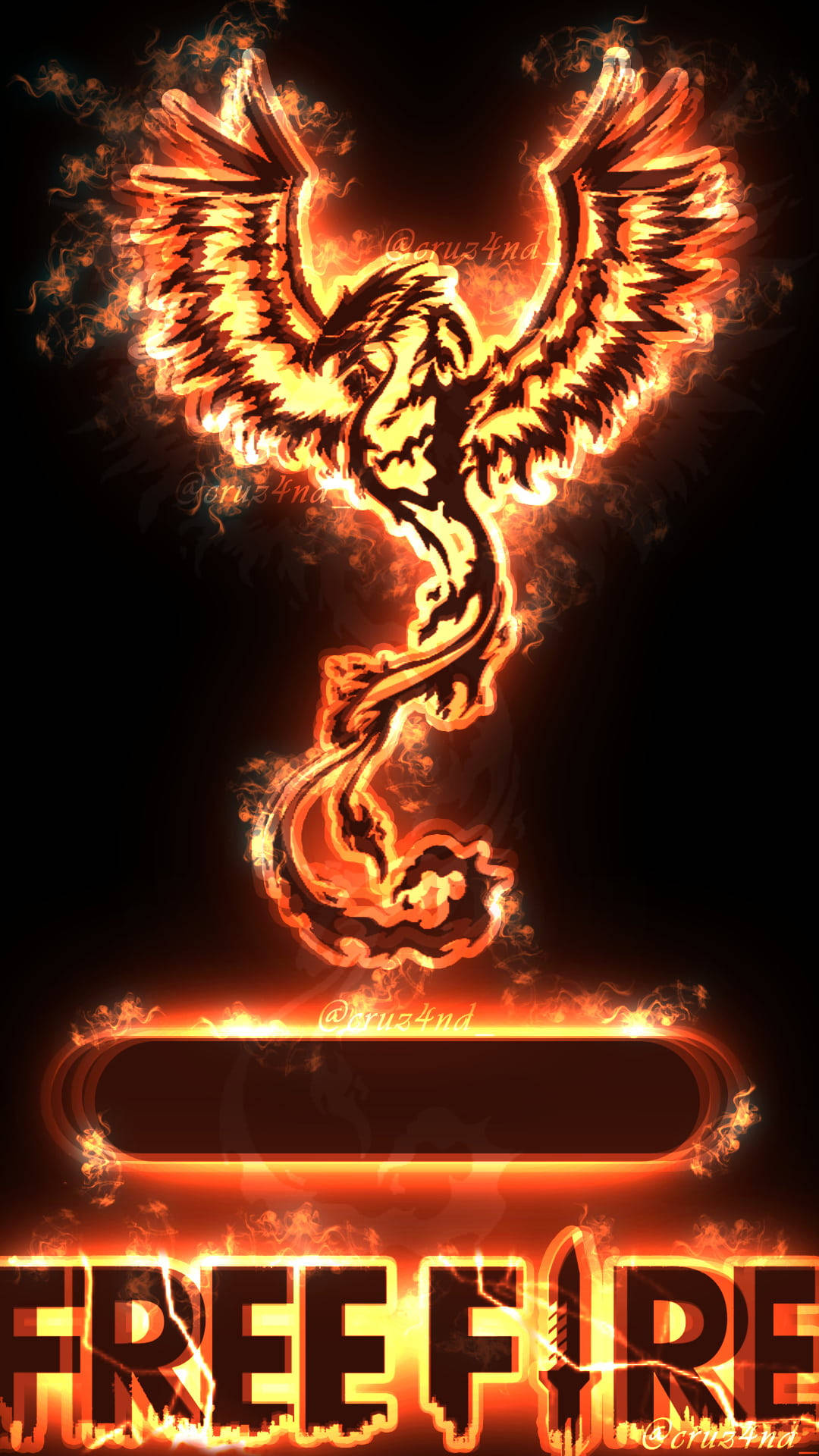Fiery Free Fire 2021 Logo Background