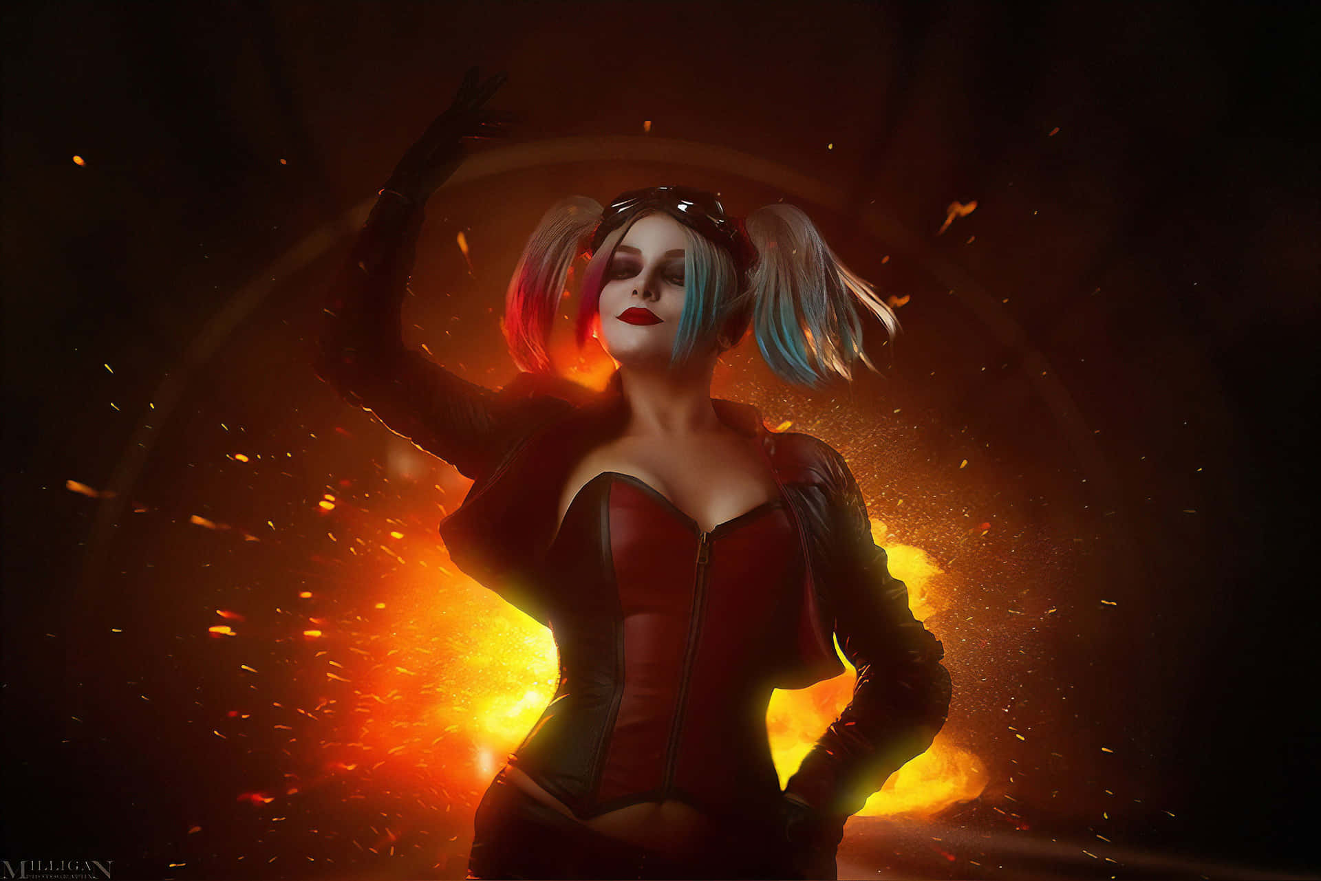 Fiery Harley Quinn Injustice 2 Background