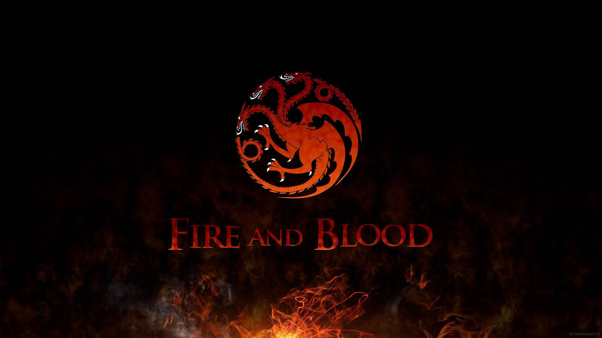 Fiery House Targaryen Sigil Art Background