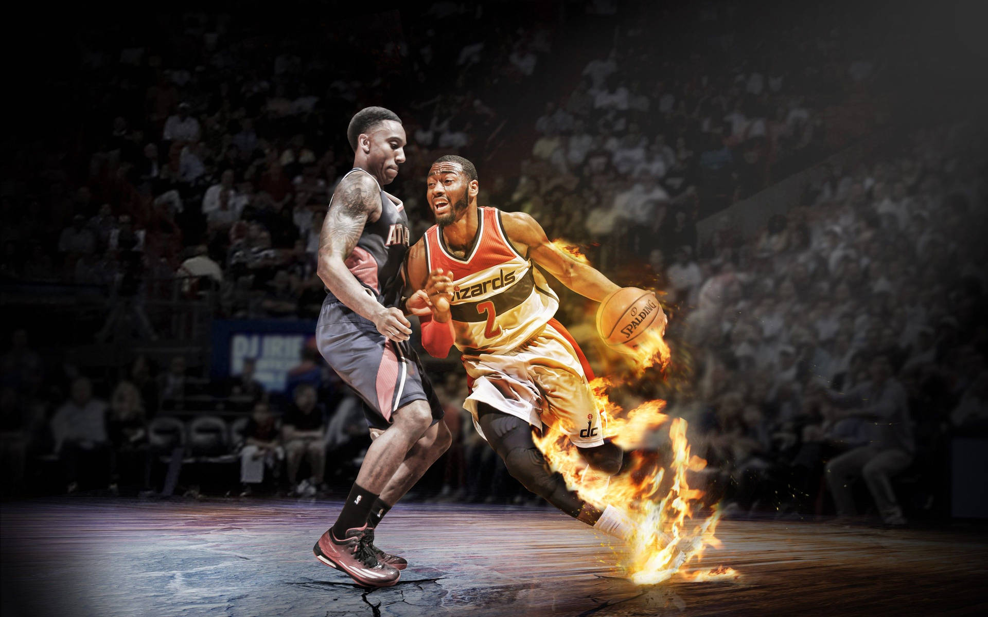 Fiery John Wall Background