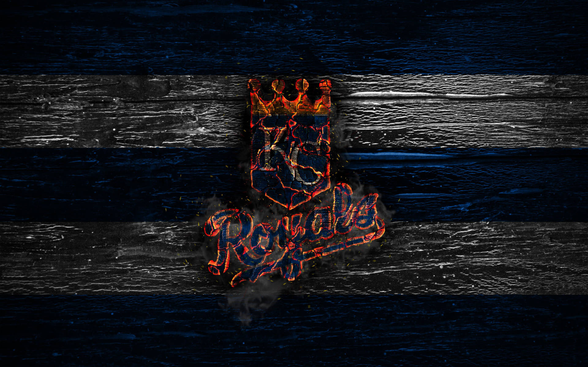 Fiery Kansas City Royals Logo Background