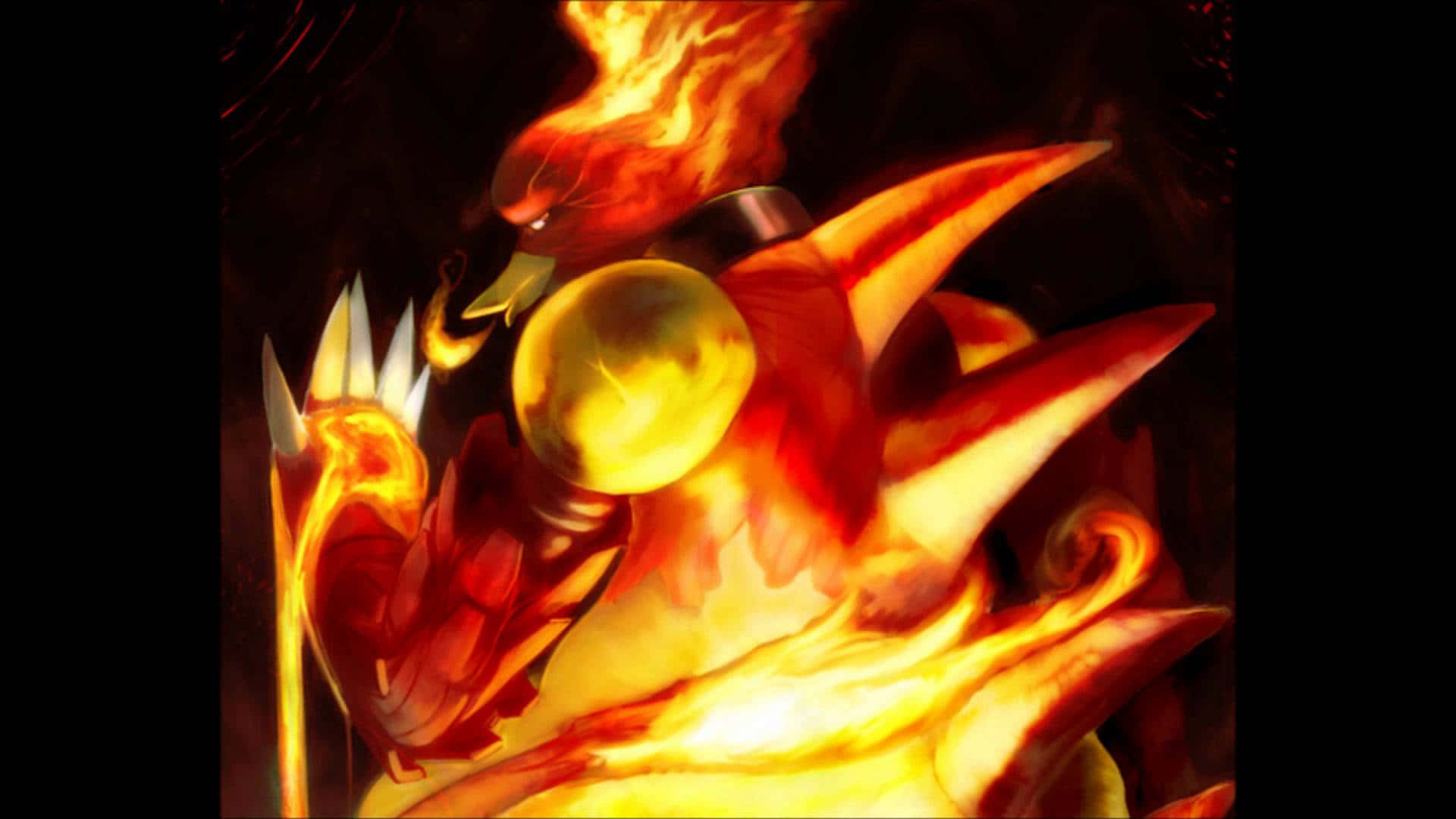 Fiery Magmar Pokemon Artwork Background