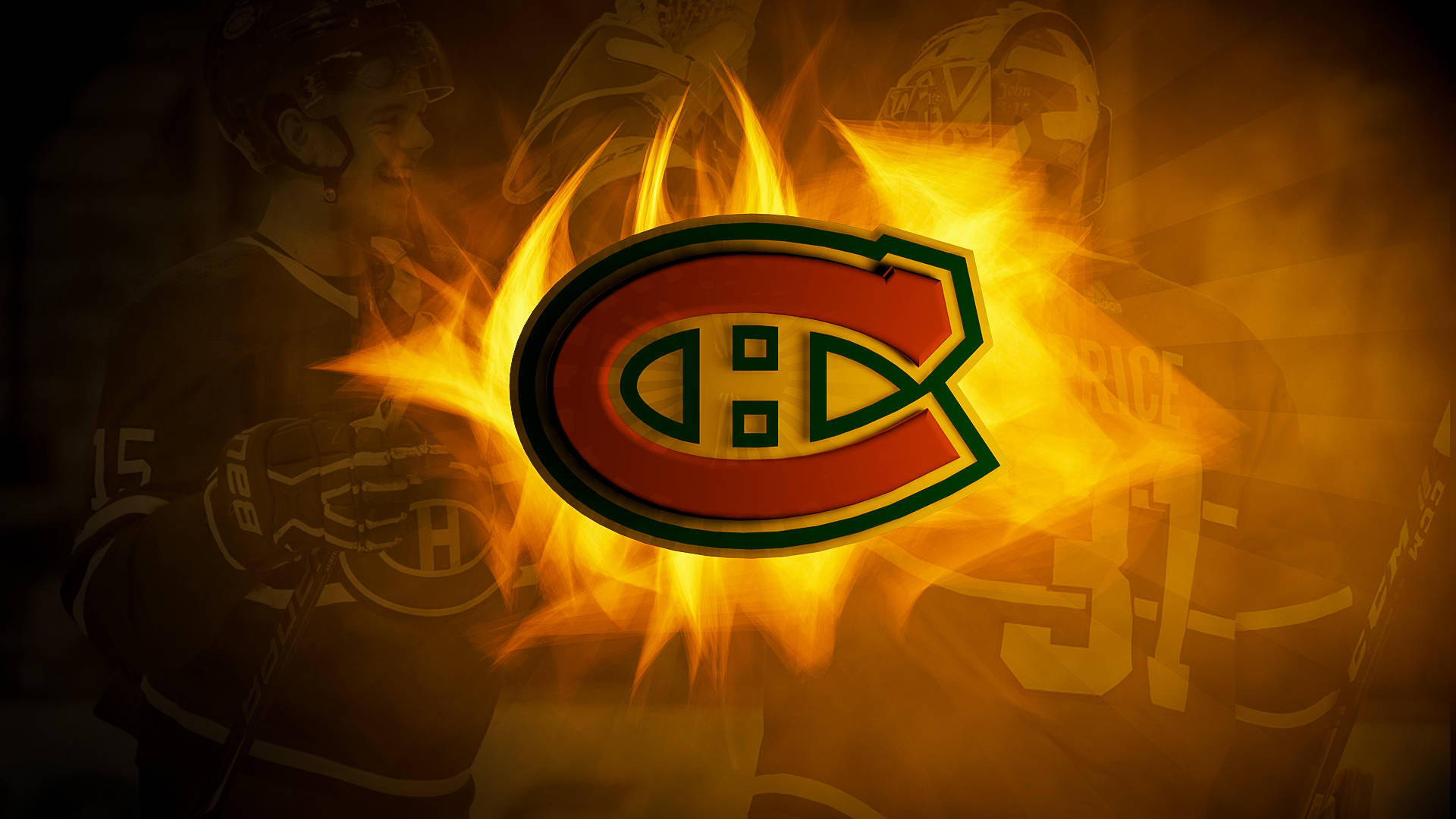 Fiery Montreal Canadiens Logo