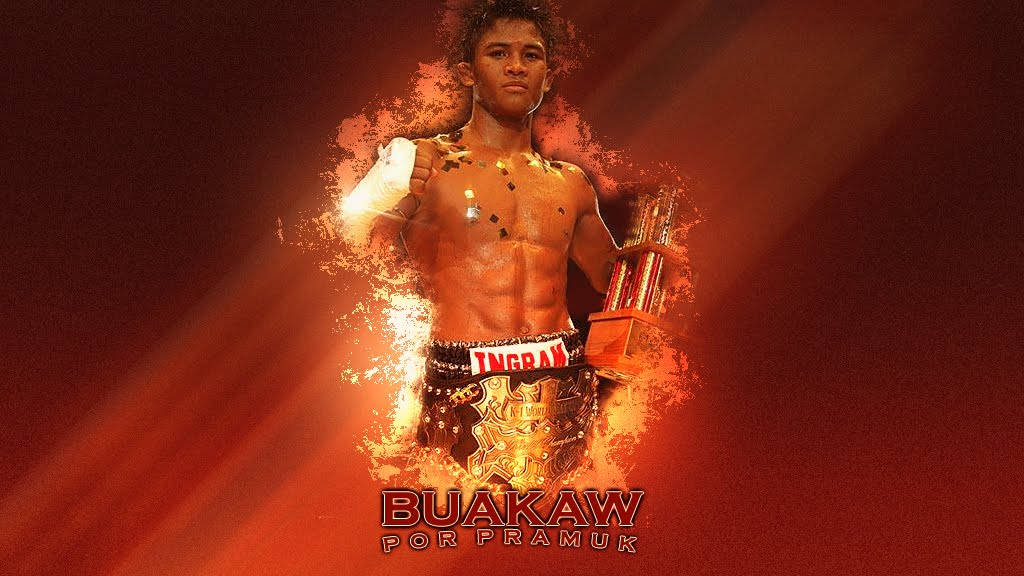 Fiery Muay Thai Champion Background