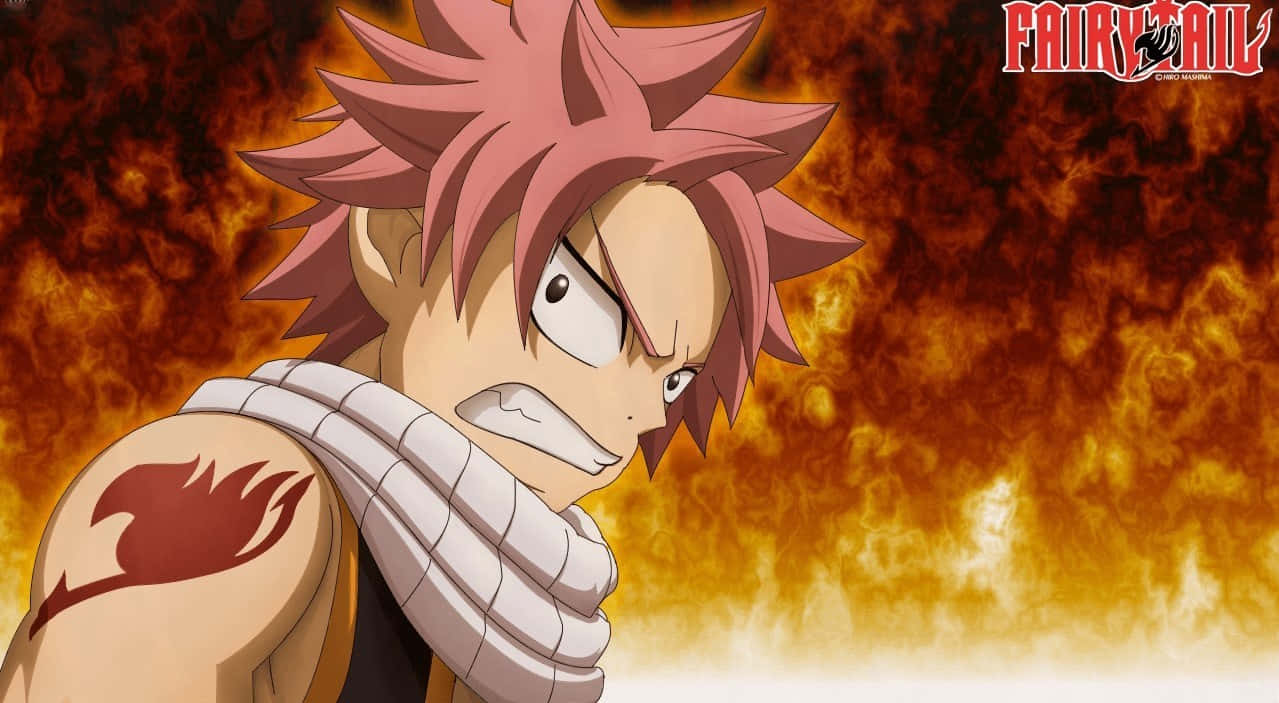 Fiery Natsu Dragneel In Action