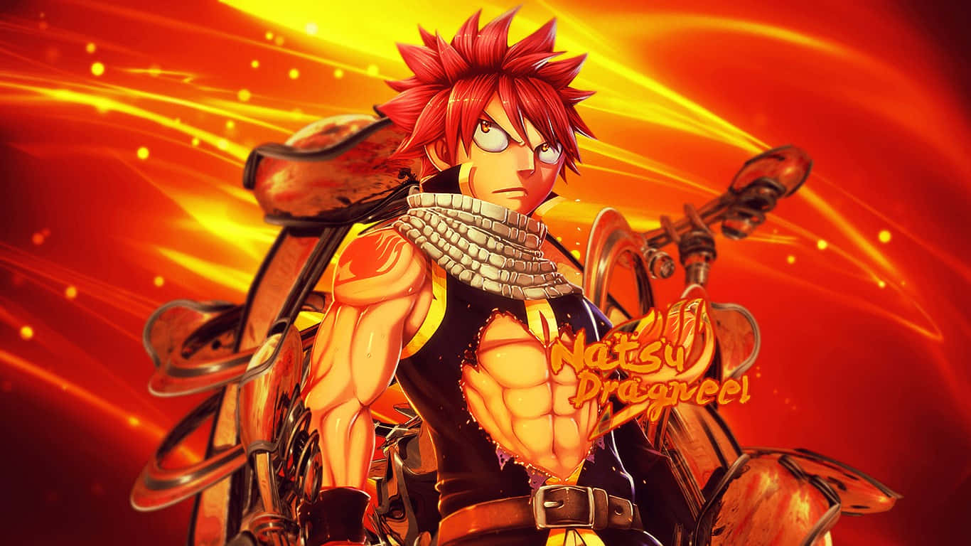 Fiery Natsu Dragneel In Action