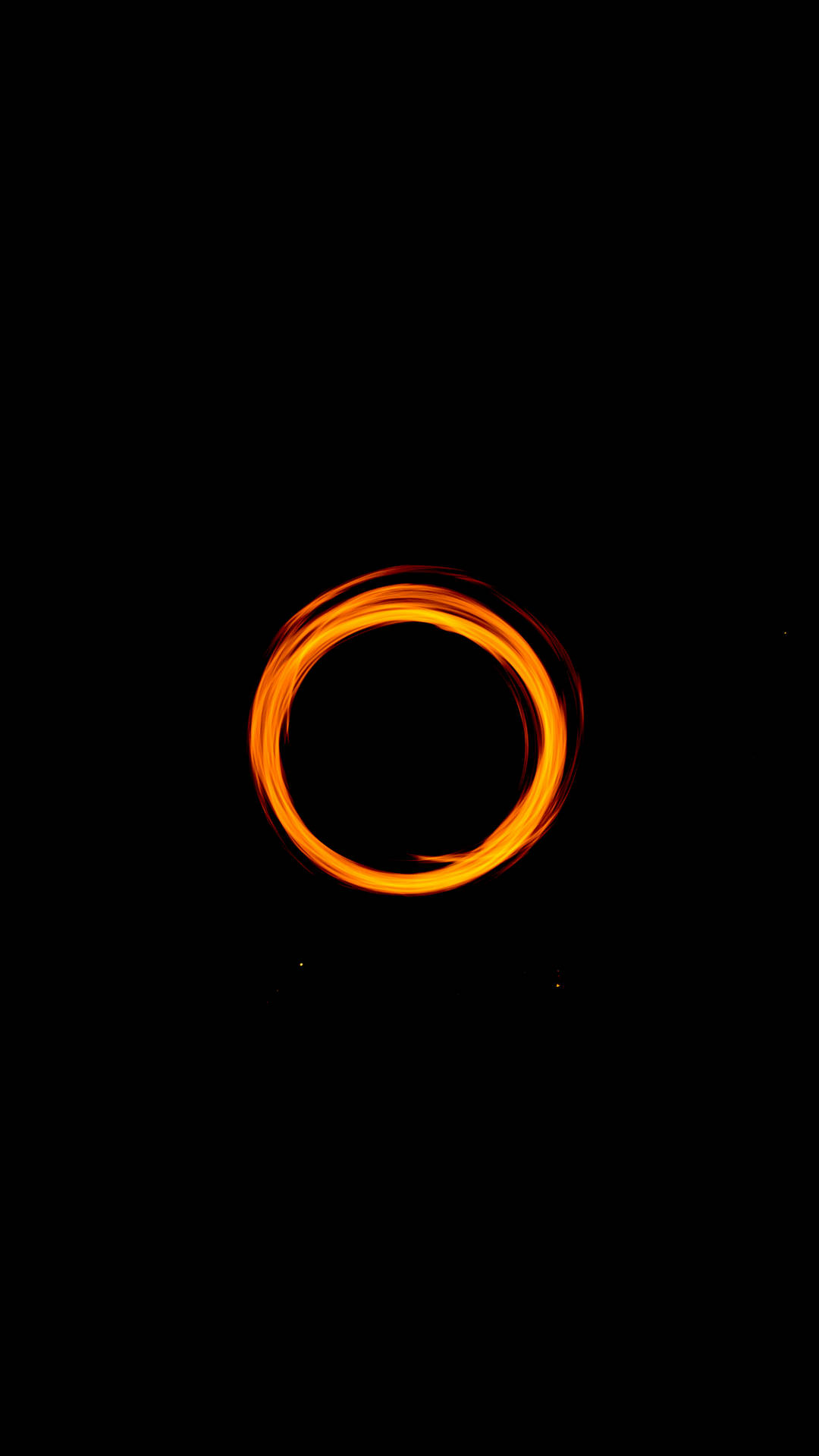 Fiery Orange Circle Background