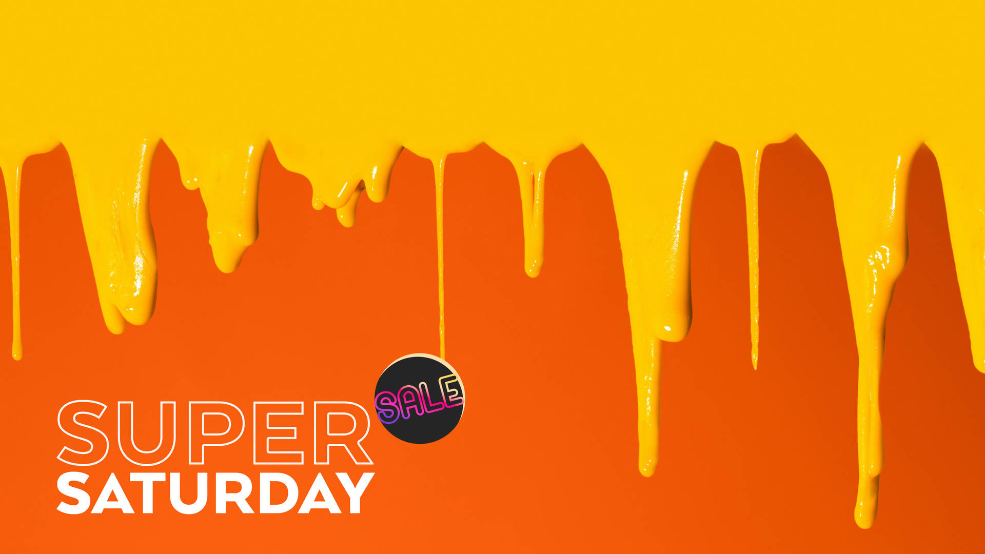 Fiery Orange Super Saturday Sale Background