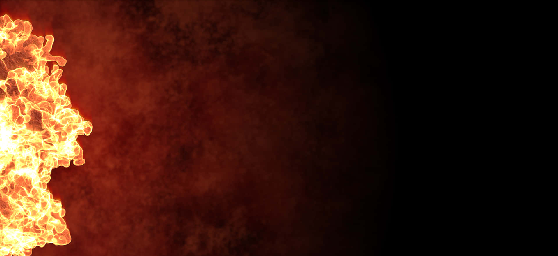Fiery Profile Against Dark Backdrop Background