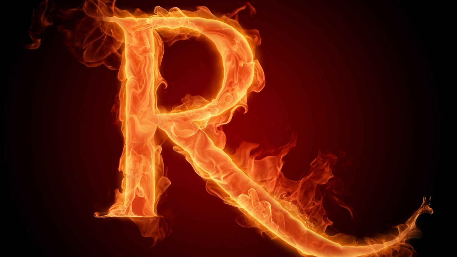 Fiery R Alphabet