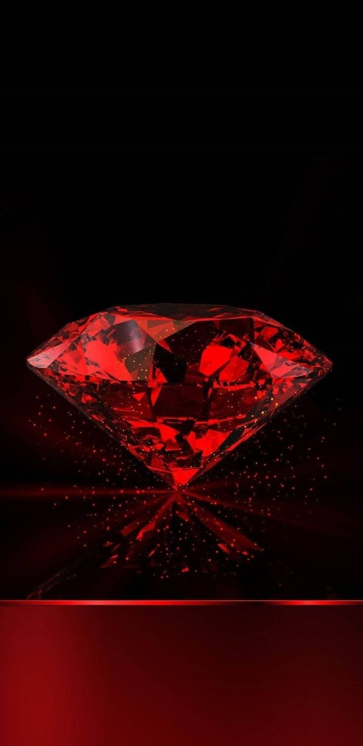 Fiery Red Crystal Background