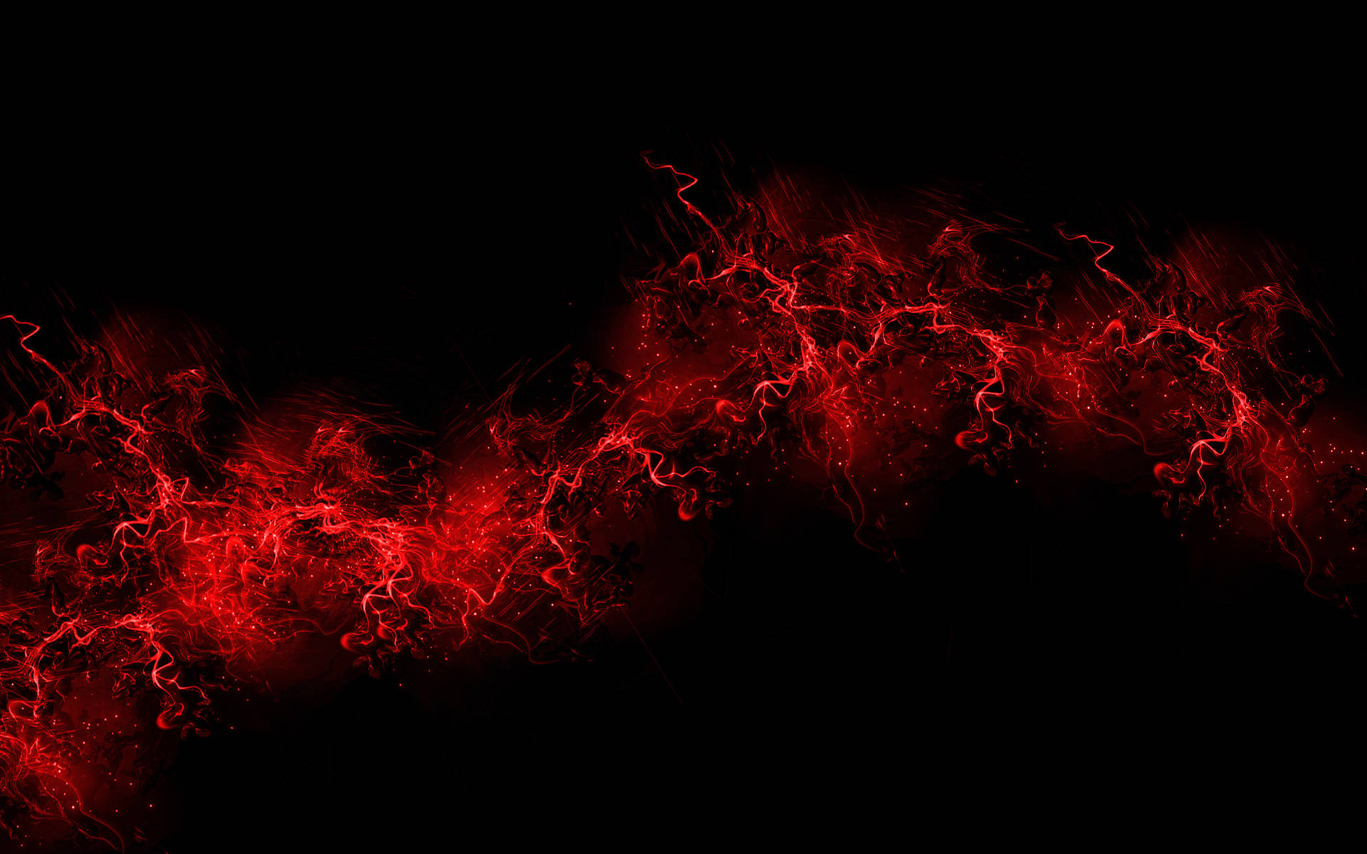 Fiery Red In Cool Black Background