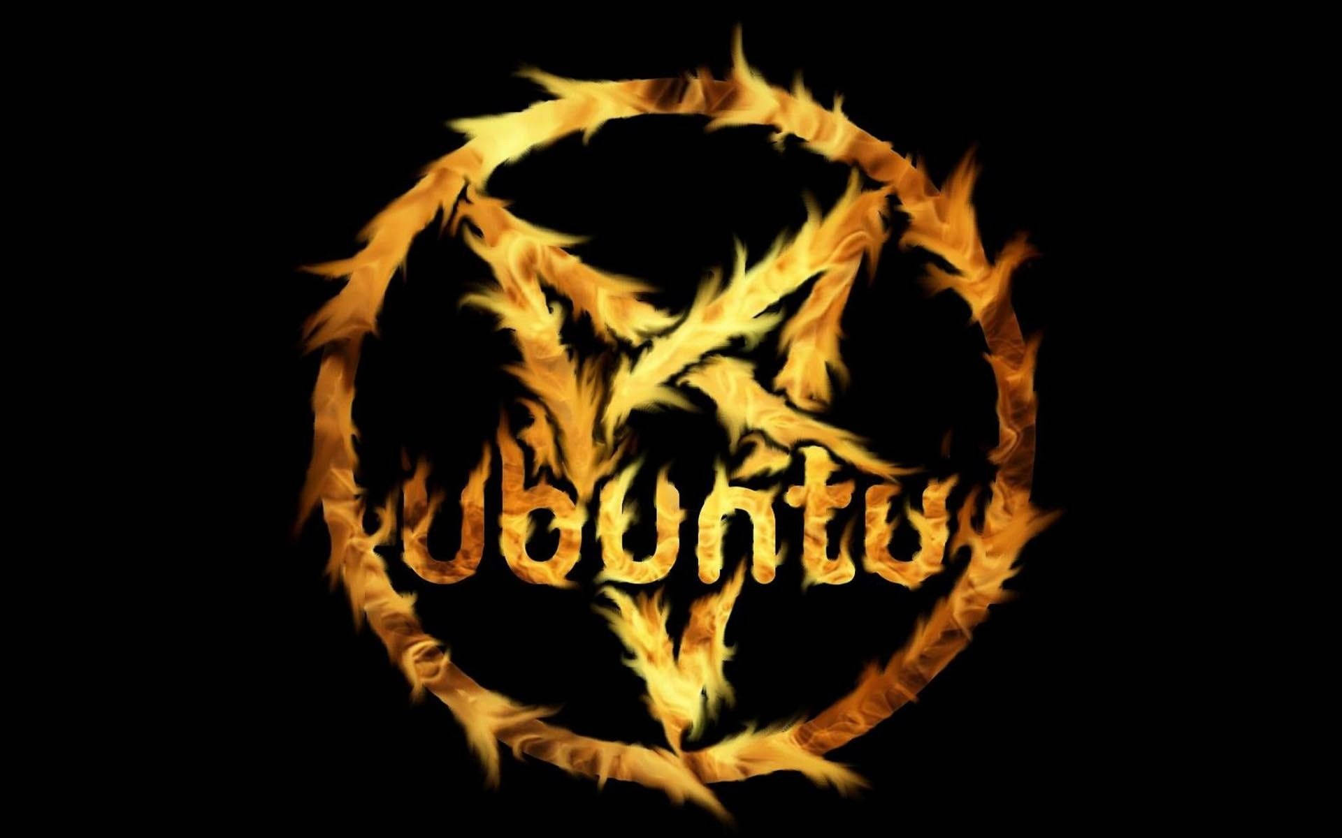 Fiery Satanic Pentagram Poster Background