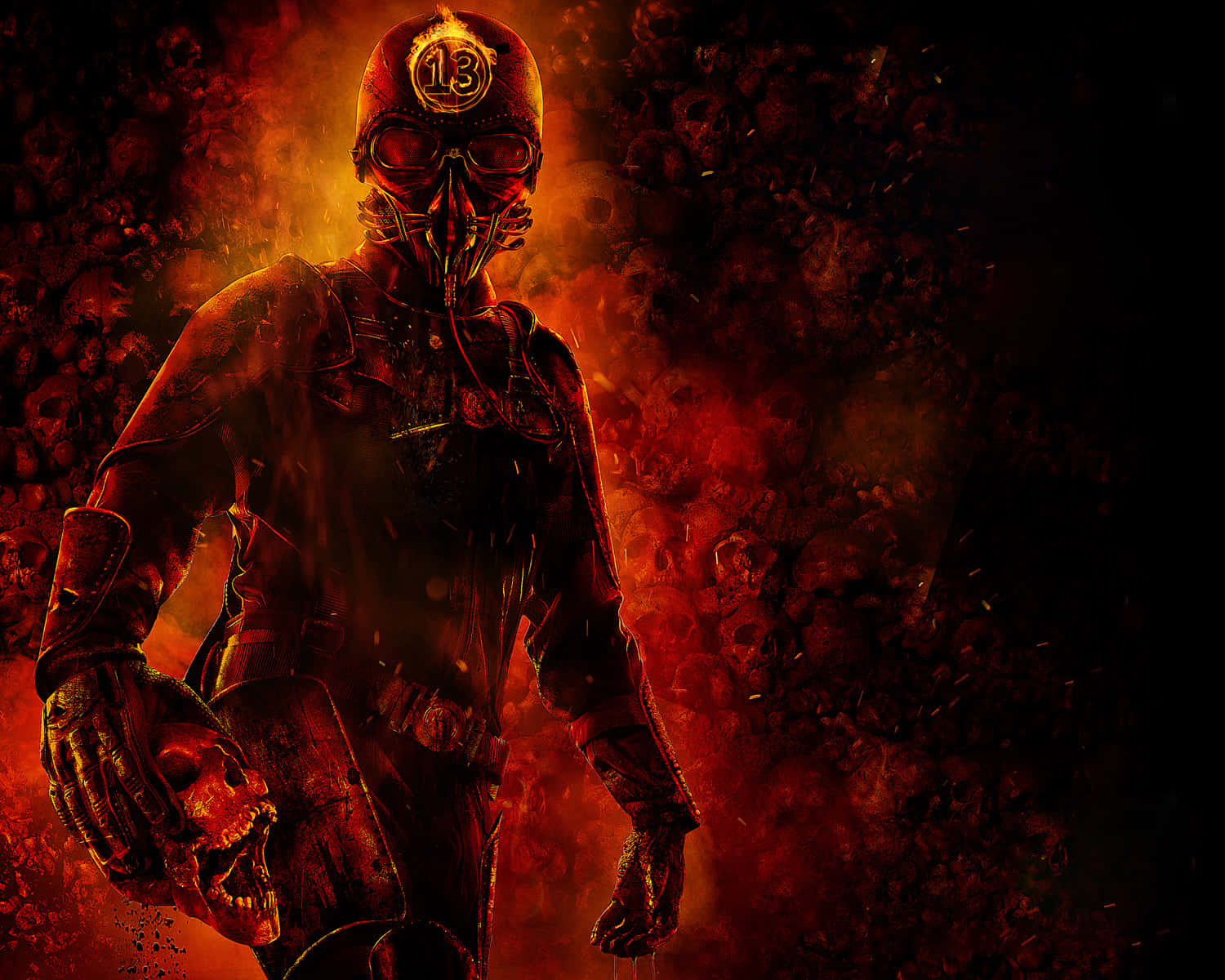 Fiery Skull Pilot Artwork Background