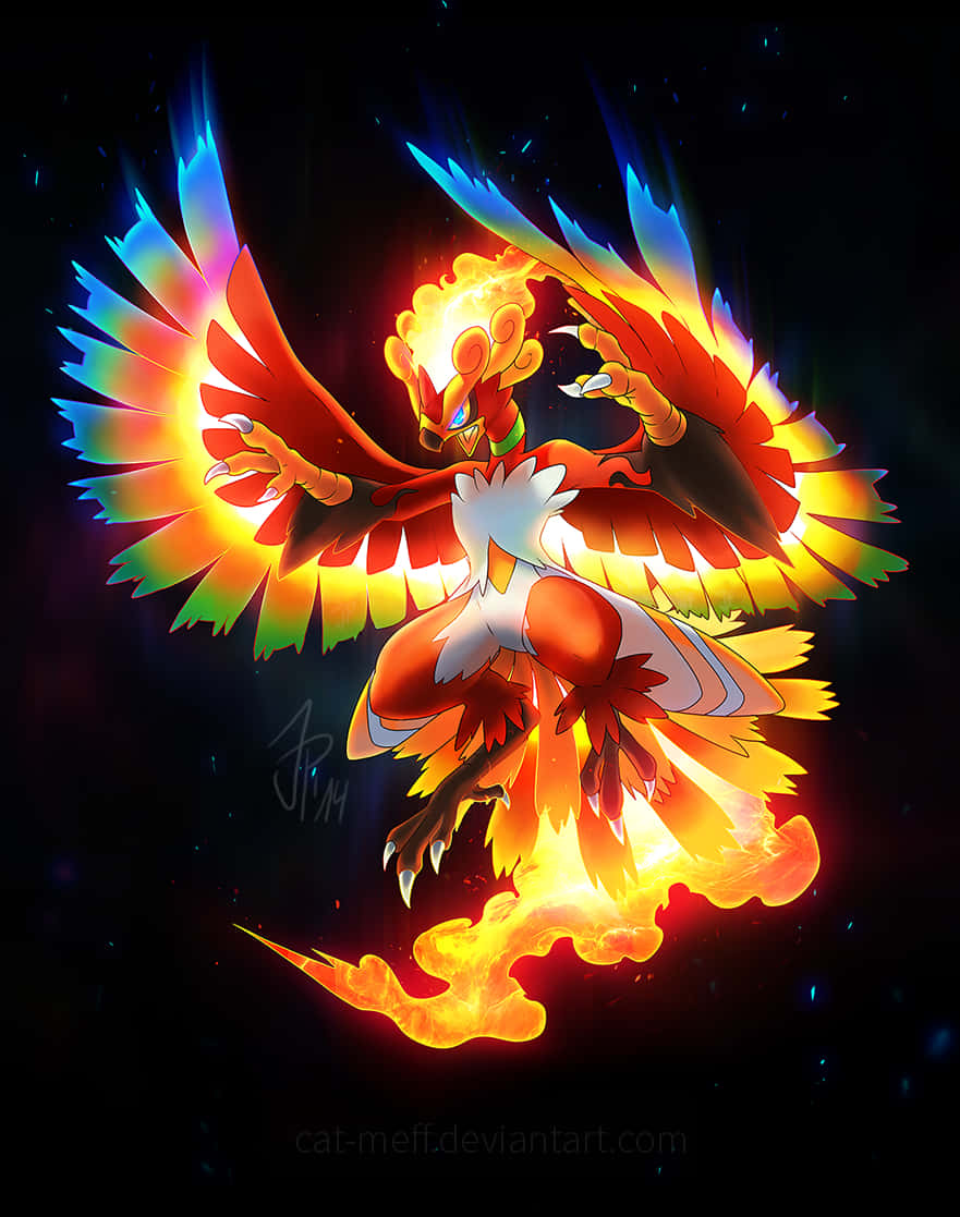 Fiery Talonflame Artwork Background