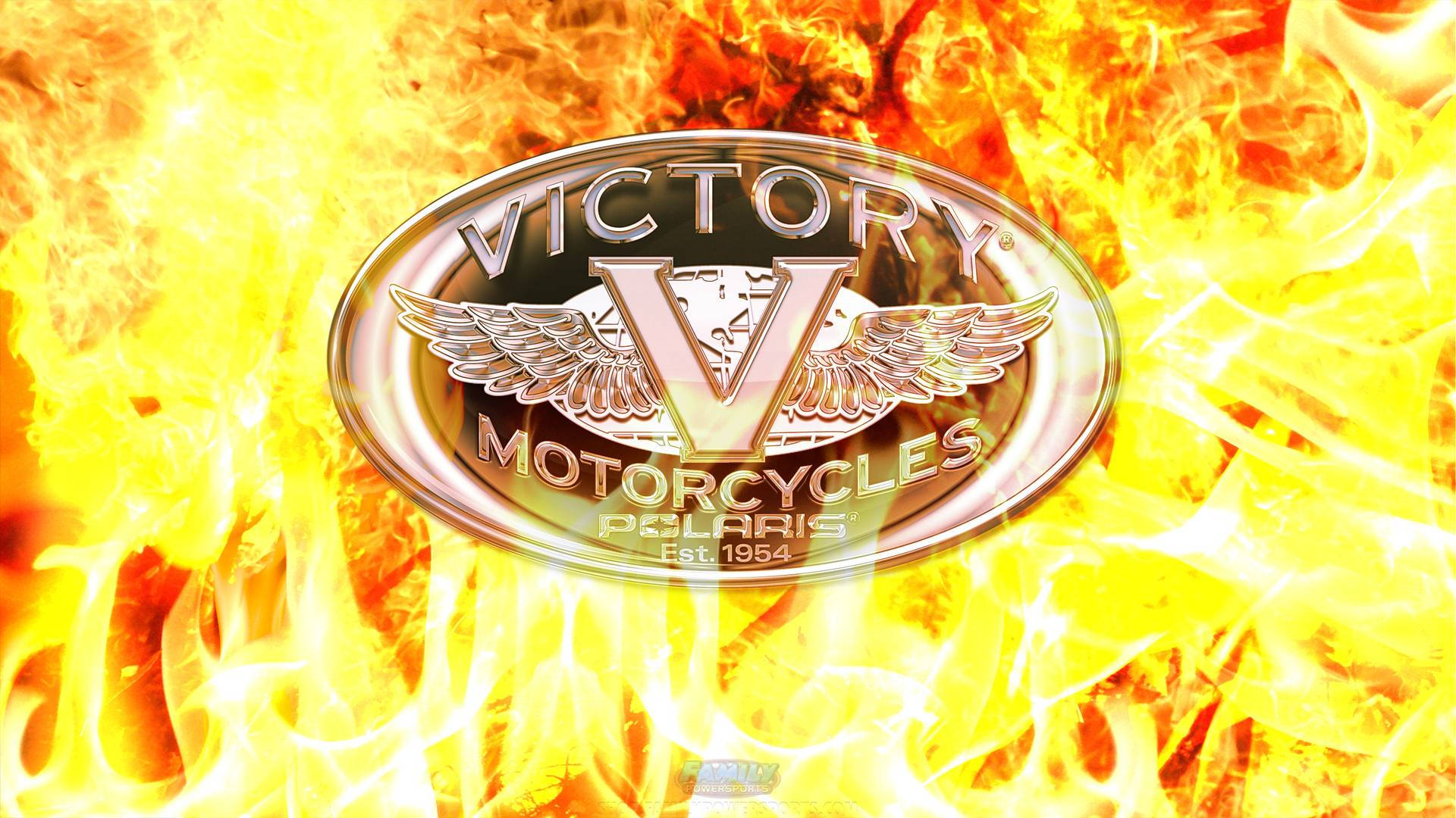 Fiery Victory Motorcycle Background
