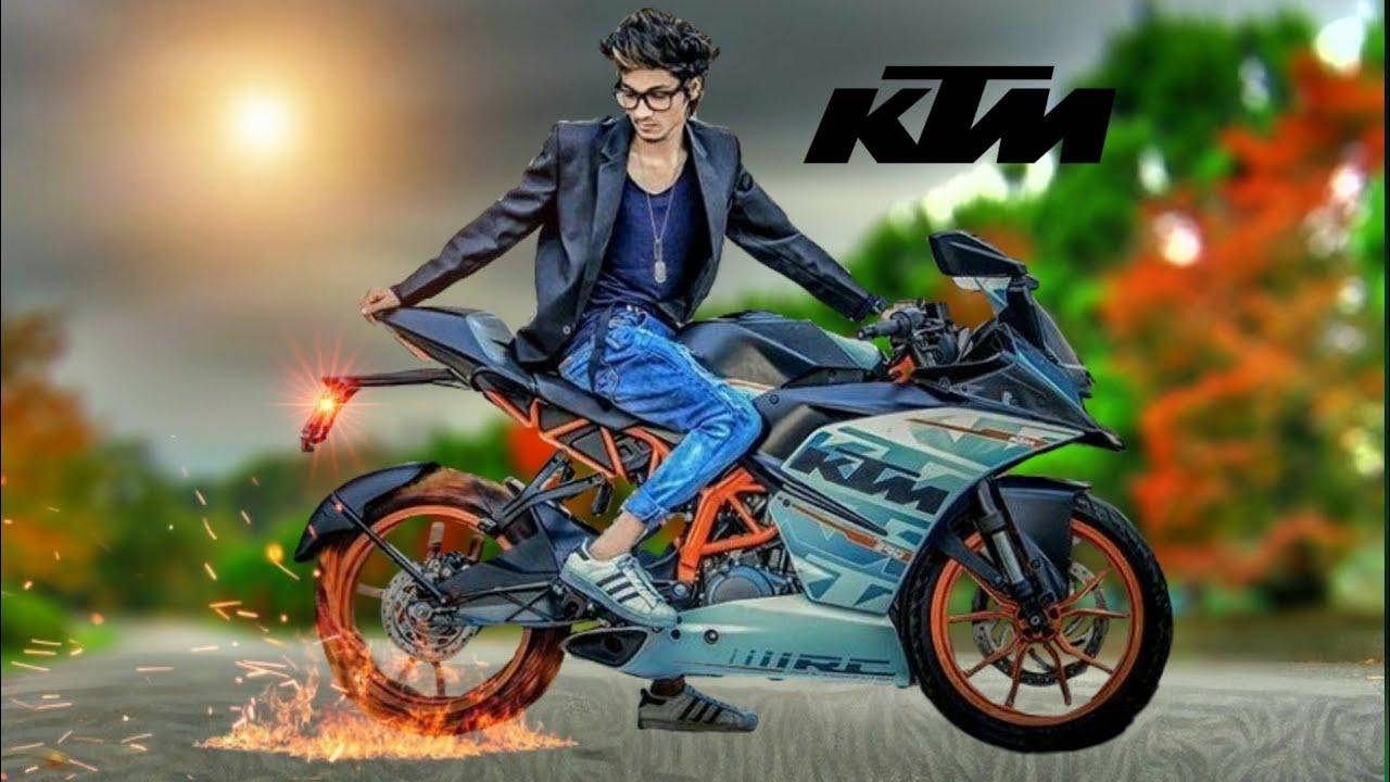 Fiery Wheel Rc 390 Ktm Bike Background