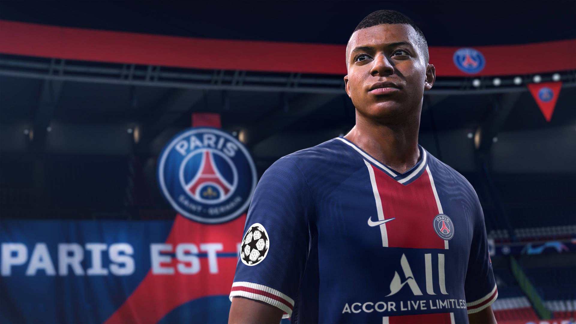 Fifa 21 Ea Sports Character Of Kylian Mbappé Background