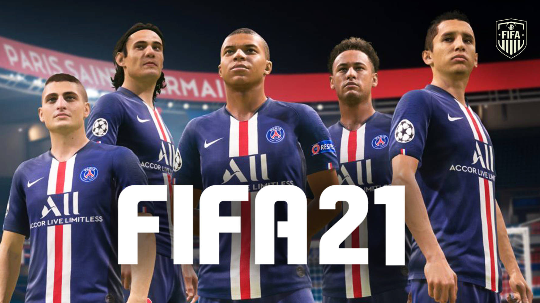 Fifa 21 Five Masculine Football Players Background