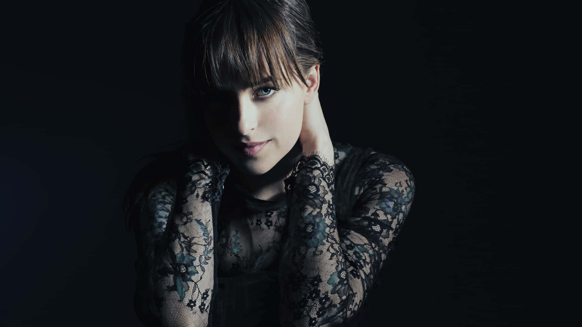 Fifty Shades Of Grey Anastasia In Black Background