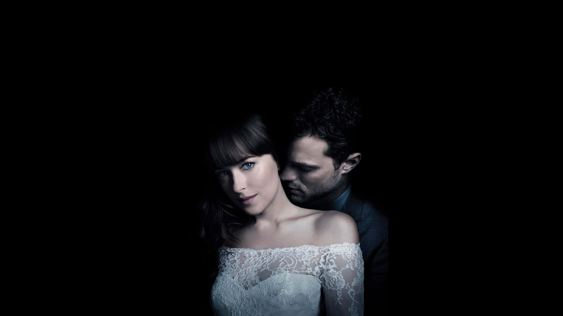 Fifty Shades Of Grey Couple Nape Kiss Background