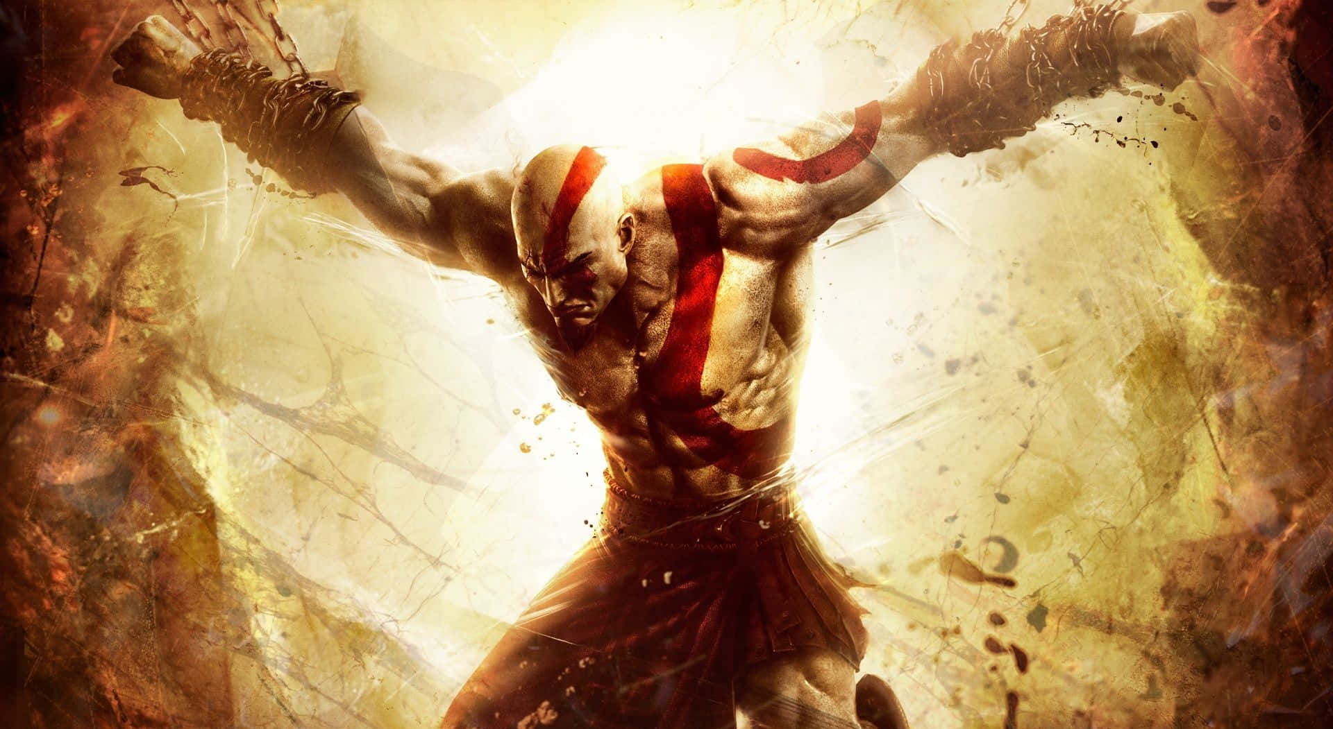 Fight Against Gods In God Of War 3 Background