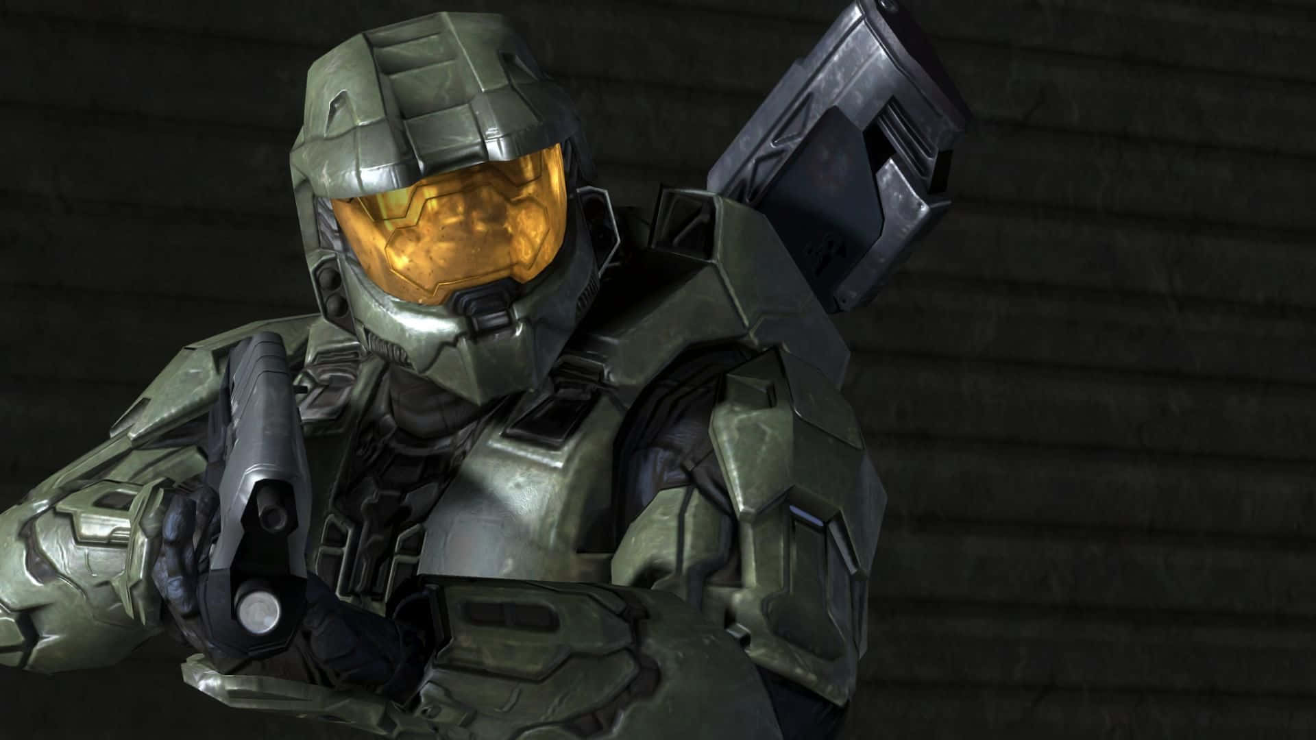 Fight Bravely As The Iconic Halo Master Chief. Background
