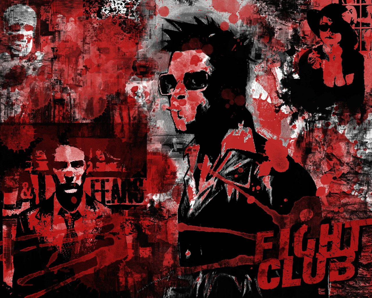 Fight Club Grunge Art Background