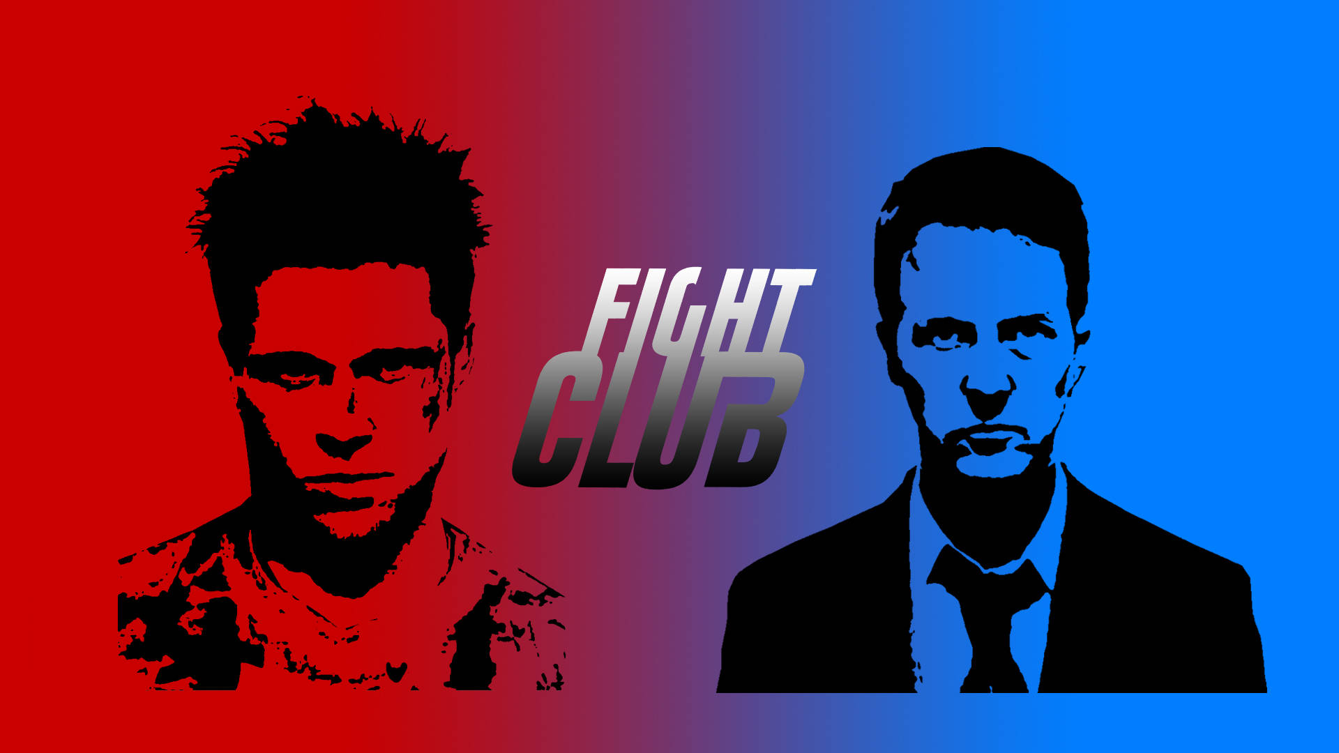 Fight Club Red And Blue Poster Background