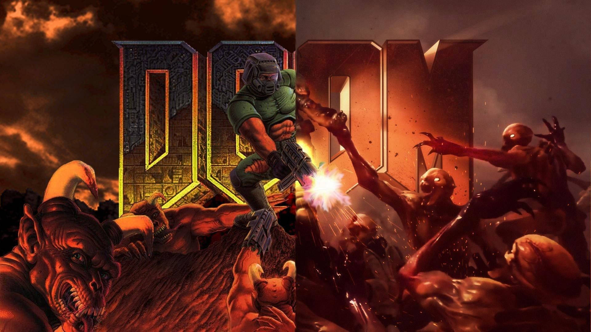 Fight The Demons In The World Of Doom Background