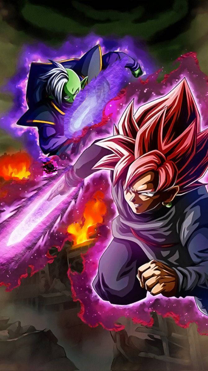 Fighting Goku Black Iphone Background