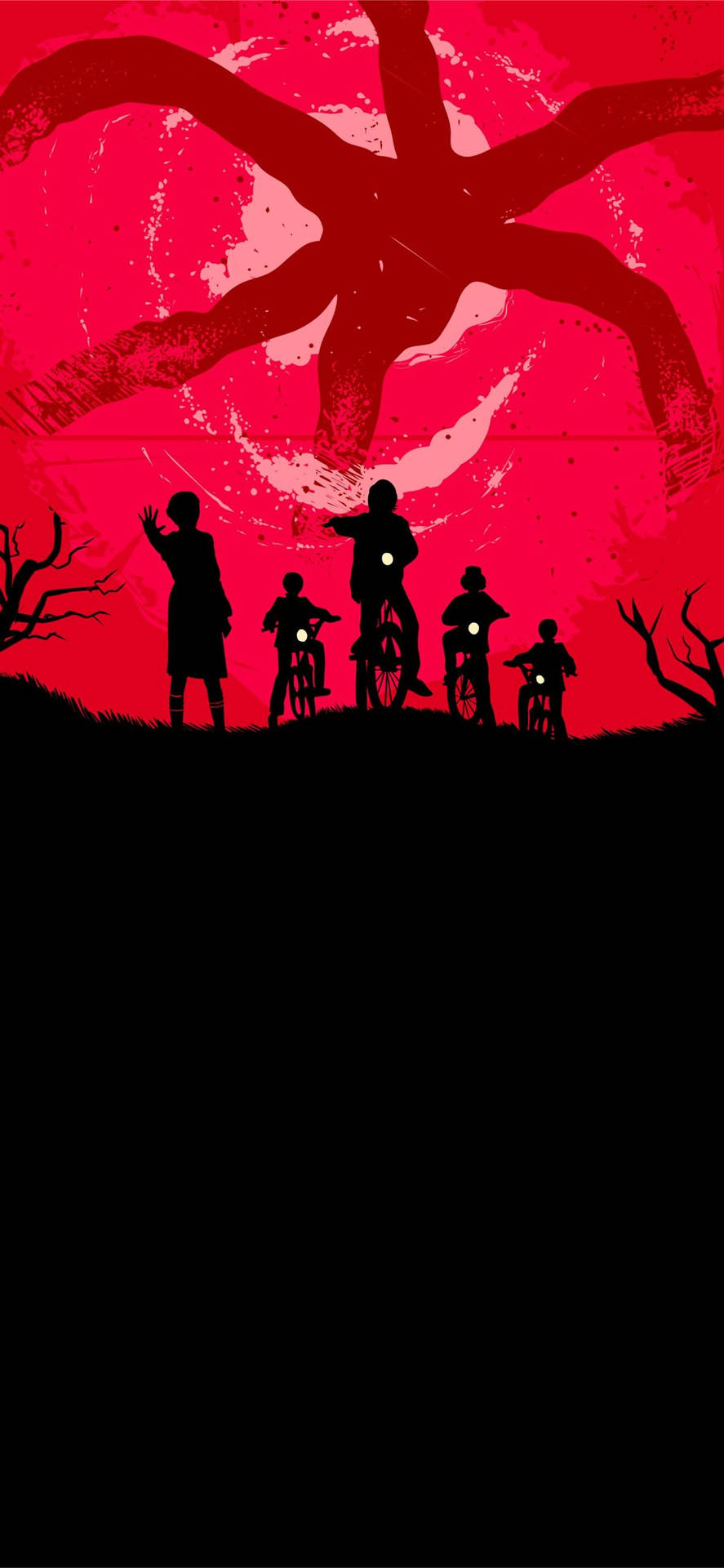 Fighting Mind Flayer Stranger Things Phone Background