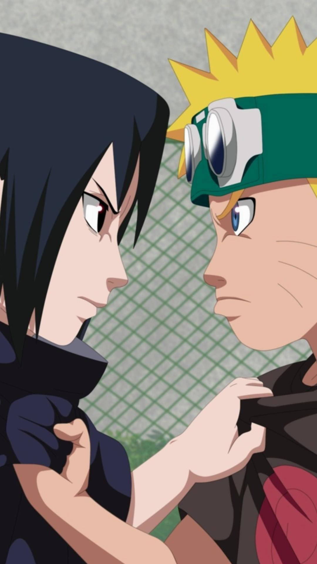 Fighting Naruto And Sasuke Iphone Background