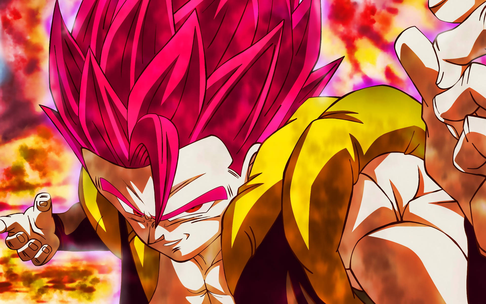 Fighting Pose Black Goku Rose 4k Background