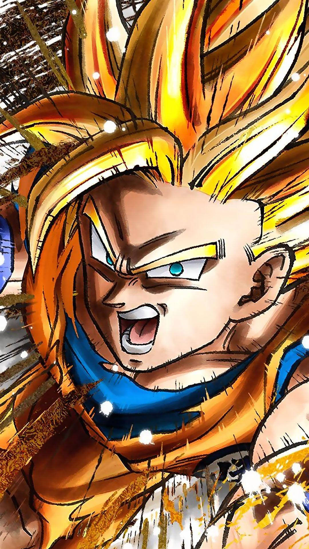 Fighting Saiyan Goku Dragon Ball Z Iphone Background