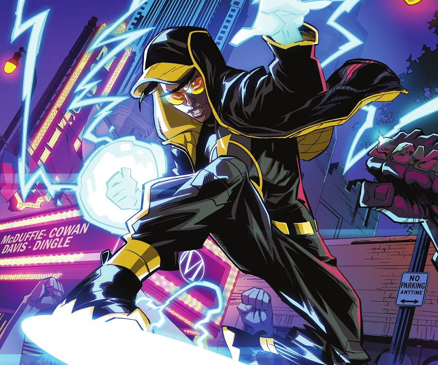 Fighting Static Shock Comic Art Background