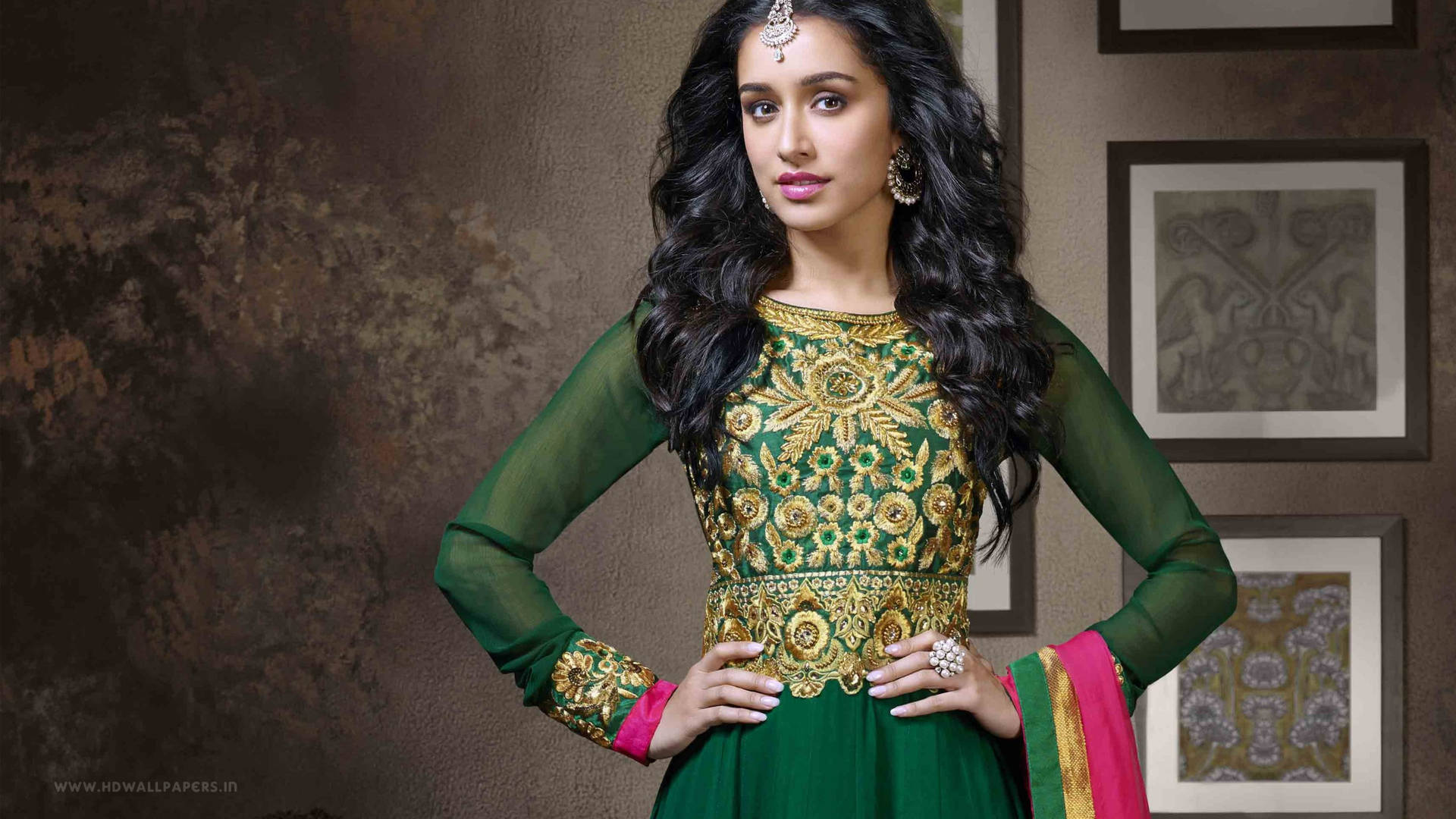 Film Star Shraddha Kapoor Glammed Up In A Sequin Ensemble Background