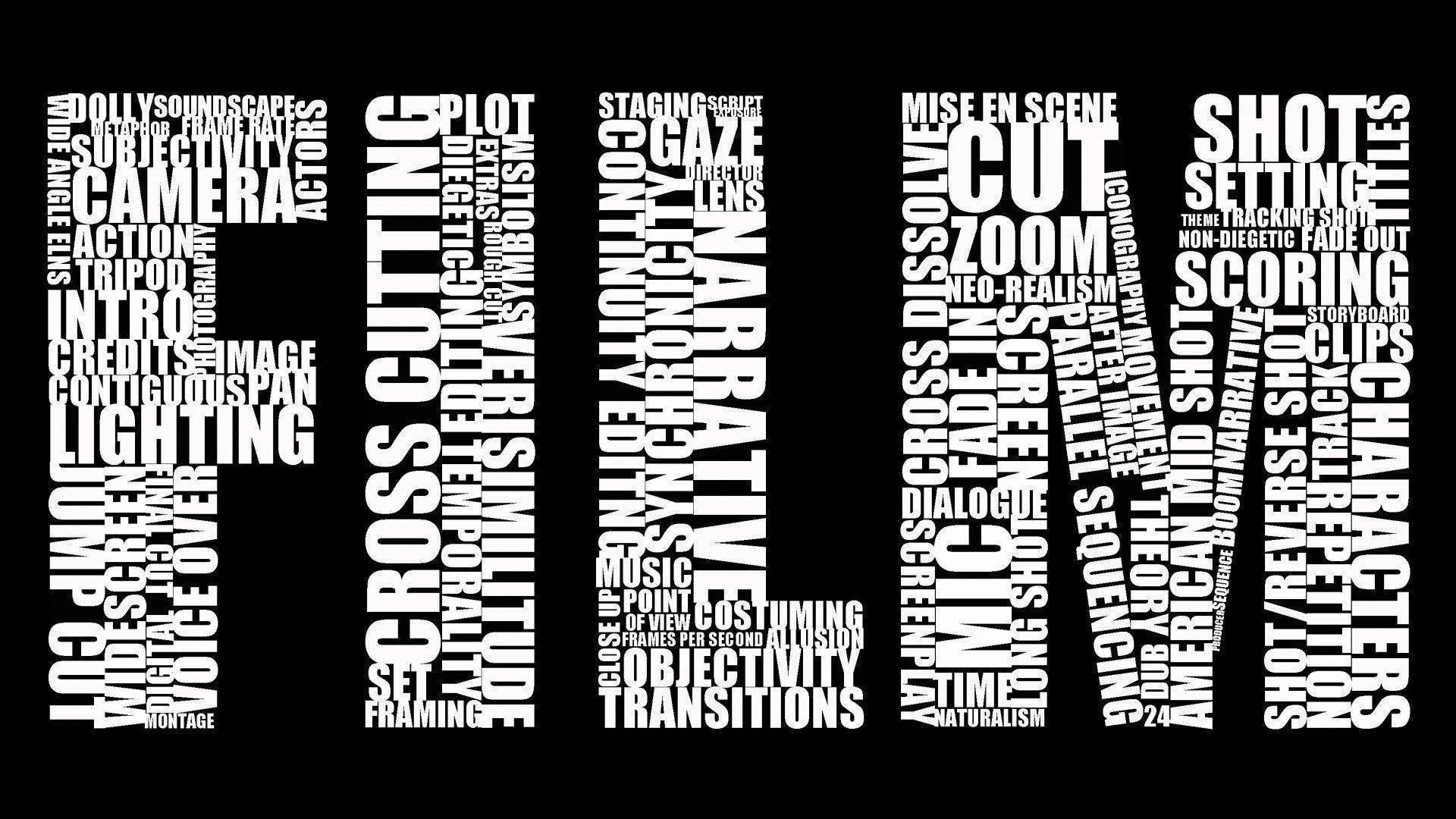 Film Typography Art Background