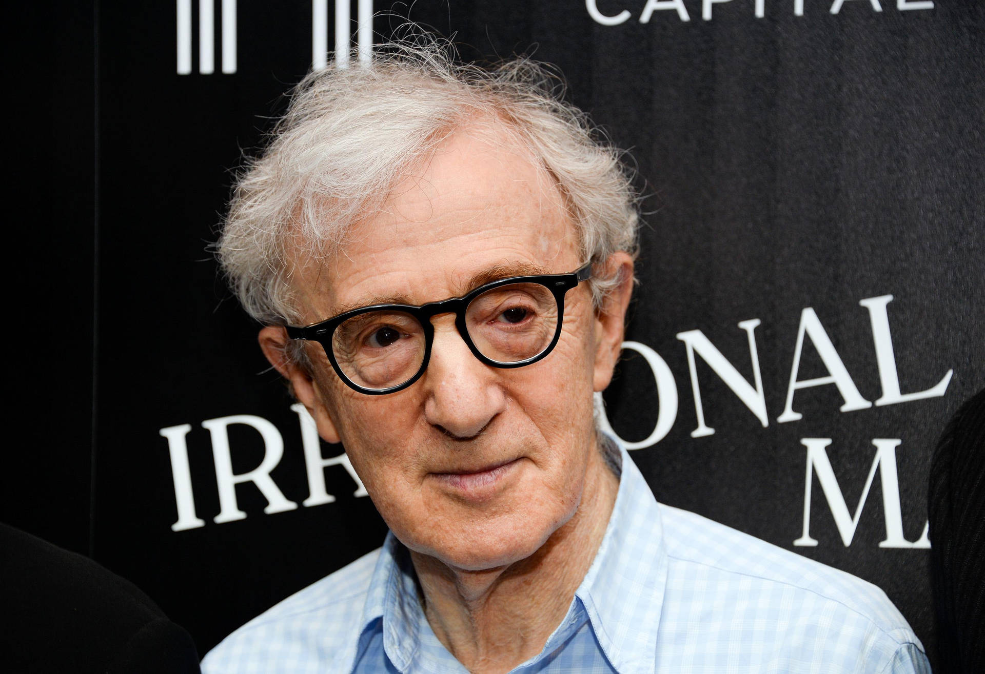 Filmmaker Woody Allen At Irrational Man Movie Screening Background