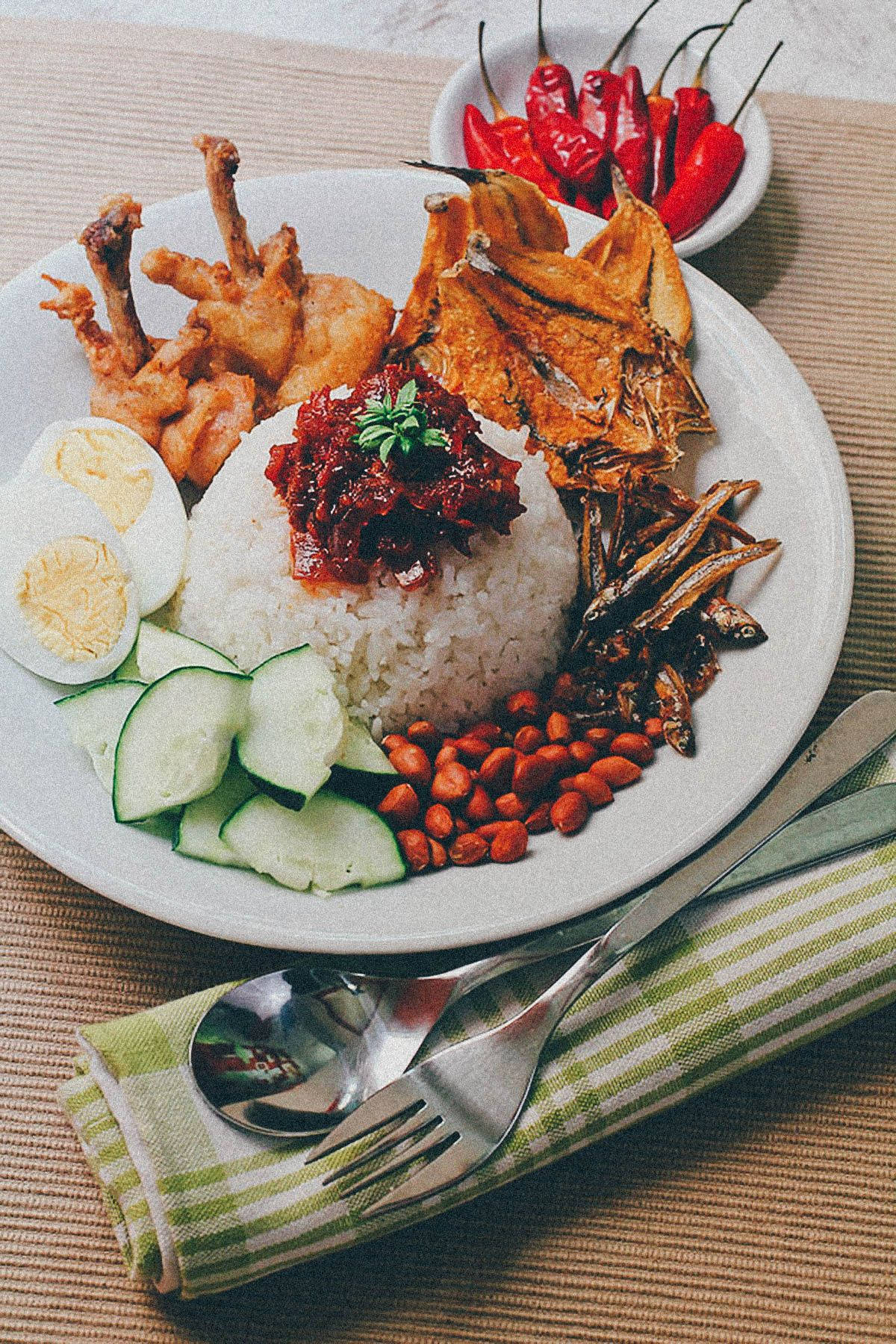 Filtered Malaysian Cuisine Nasi Lemak