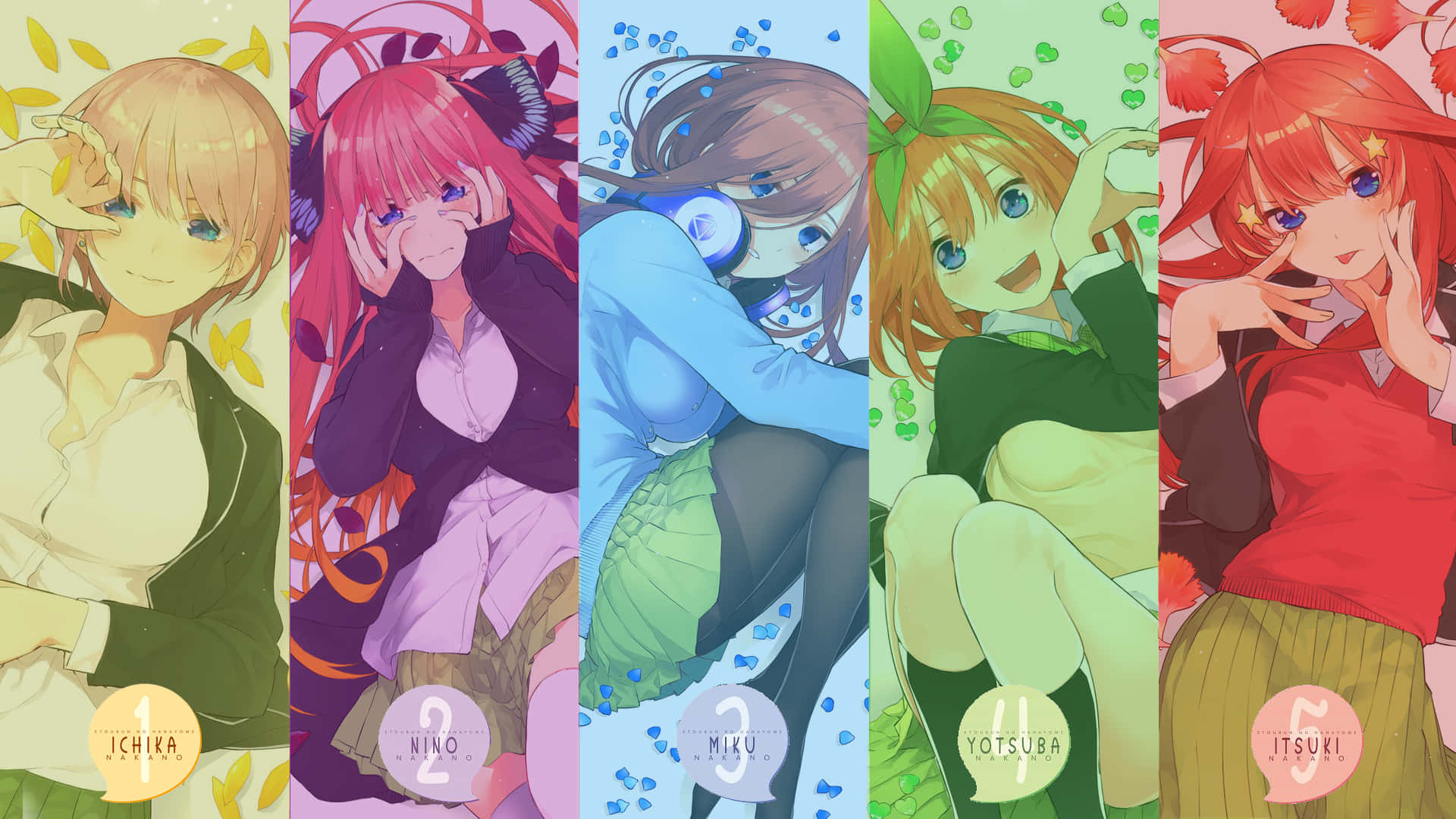 Filtered Photos Of The Quintessential Quintuplets Background